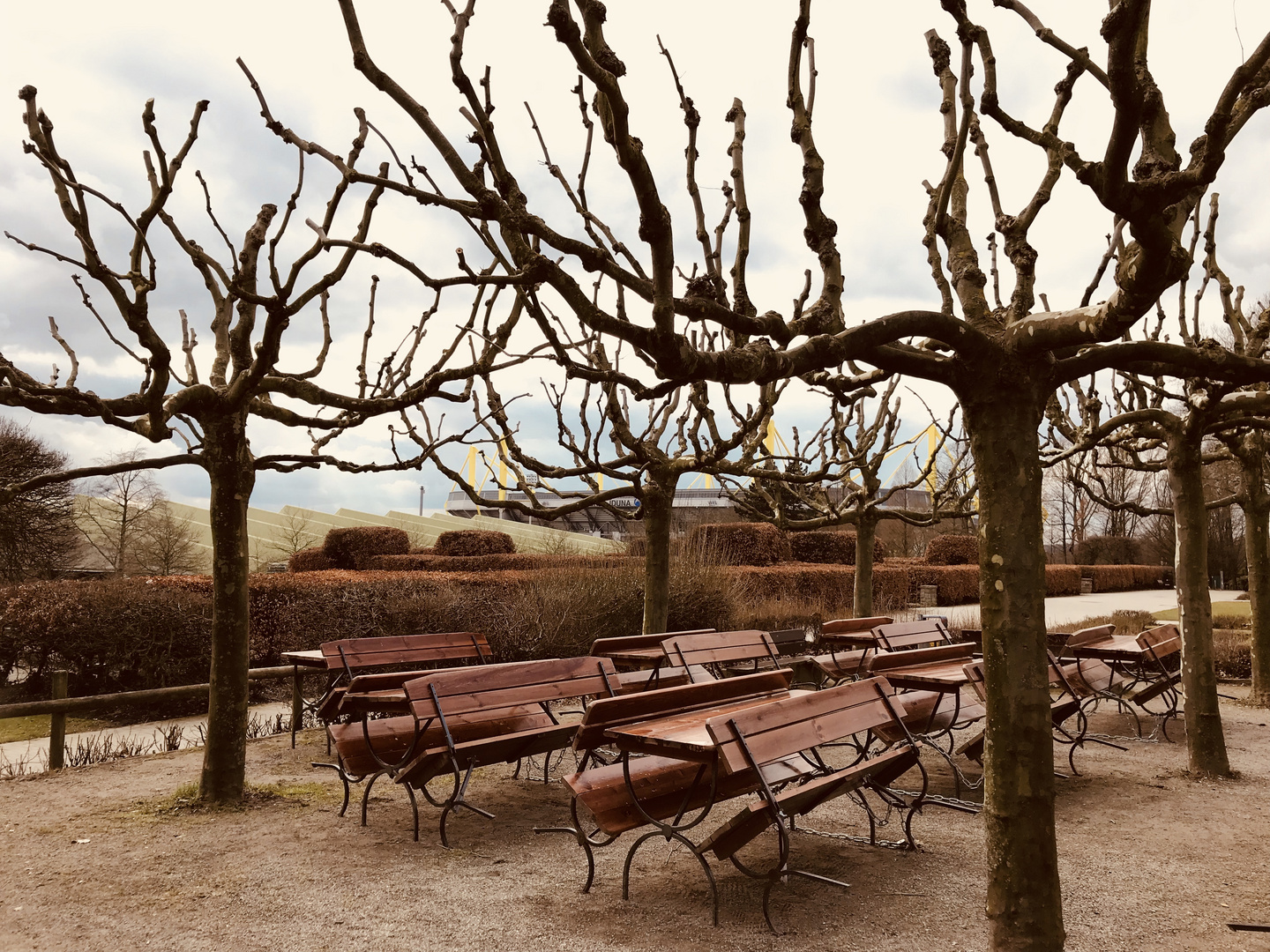 Biergarten im Winter