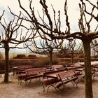 Biergarten im Winter