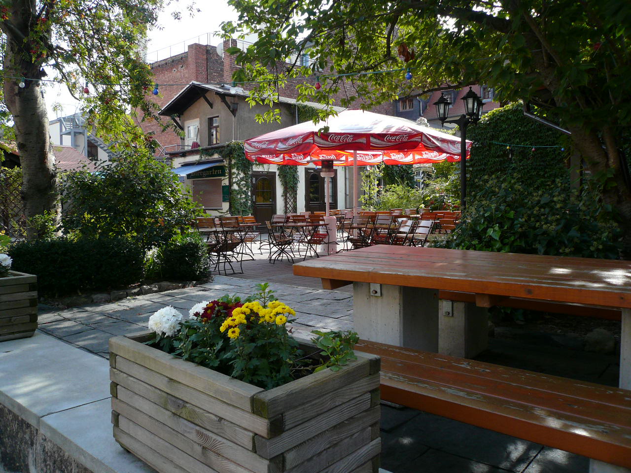 Biergarten vor dem neuen Ansturm