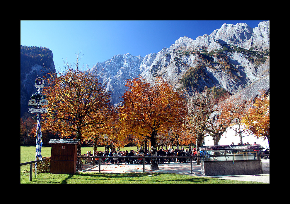 ...Biergartenwetter unterm Watzmann...