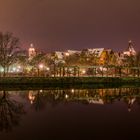 Bietigheim-Bissingen bei Nacht im Winter