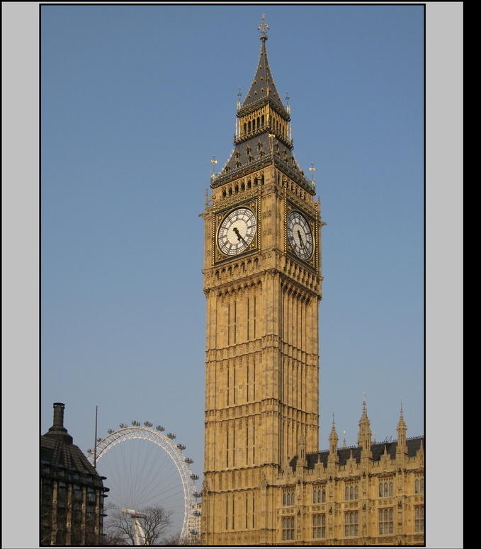 Big Ben mit London eye