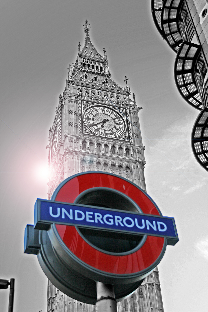 Big Ben und Undergroundstation