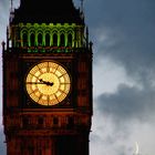 Big Ben with moon