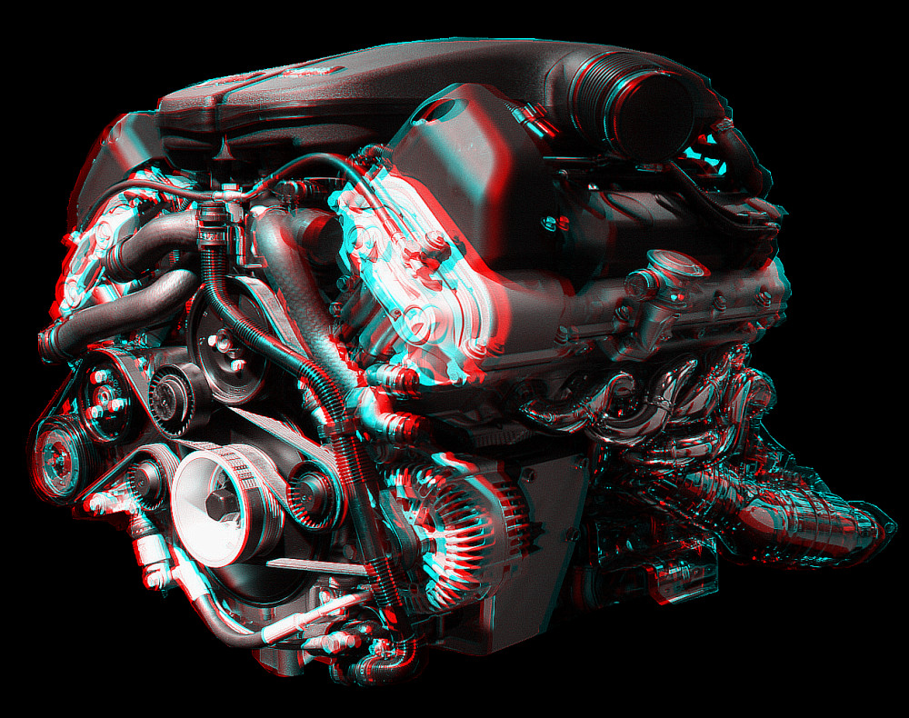 Big Block 2 (s/w-Anaglyphe rot/cyan)