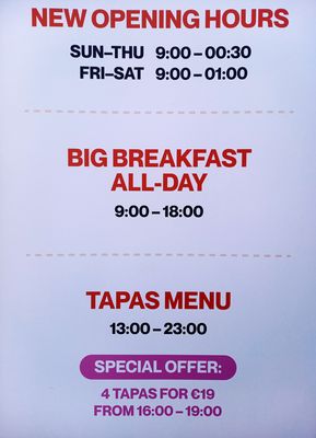 Big Breakfast All Day 09.00 - 18.00 h