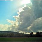 Big clouds on the hills