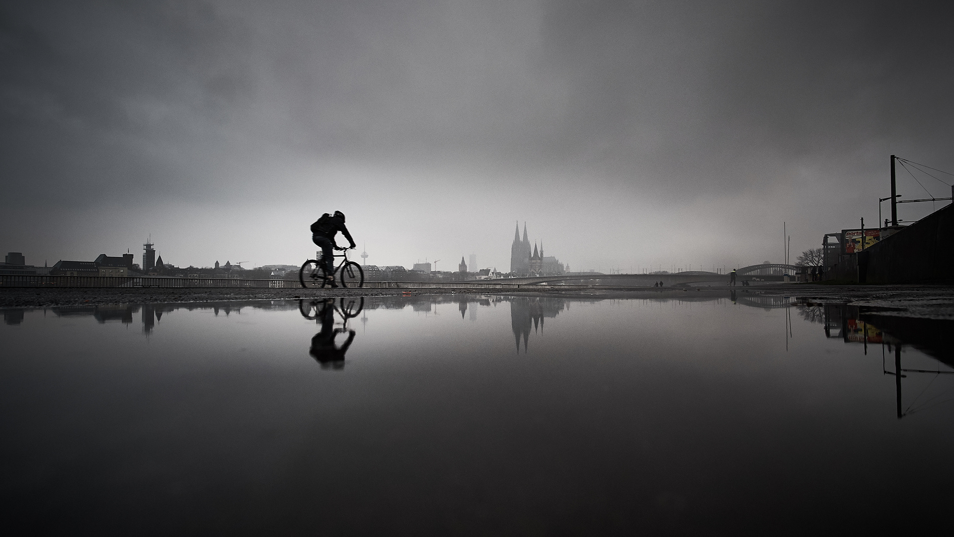 Big puddle in Cologne