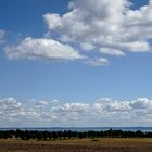 big sky and clouds