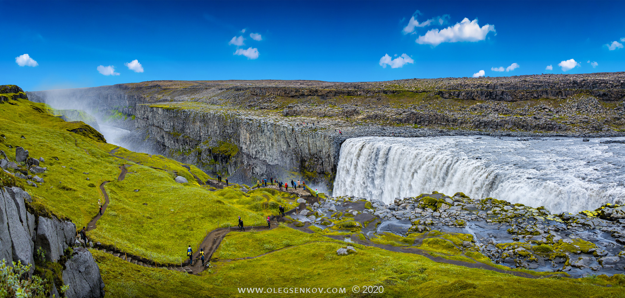 Biggest waterfall in Europe Dettifoss in Iceland