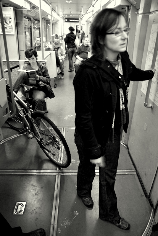 bike & book in subway