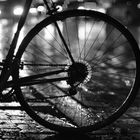 Bike in a rainy night