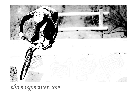 Bike in der Halfpipe