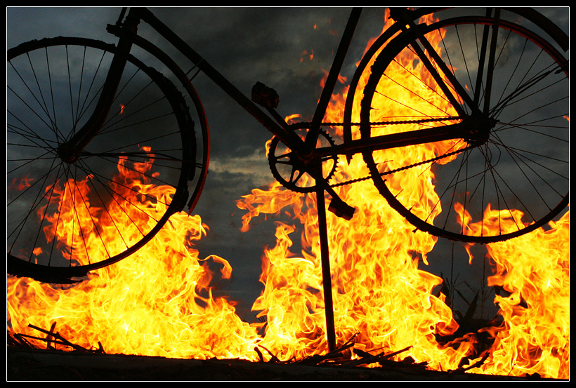 bike on fire