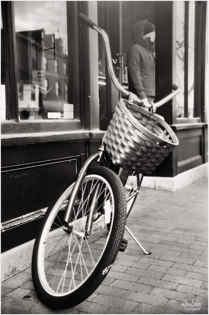 Bike with Basket on a Blustery Day - An Annapolis Impression