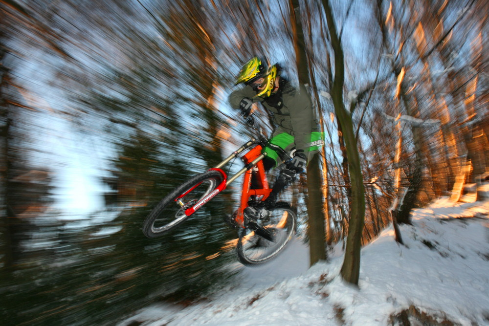 Biken im Schnee