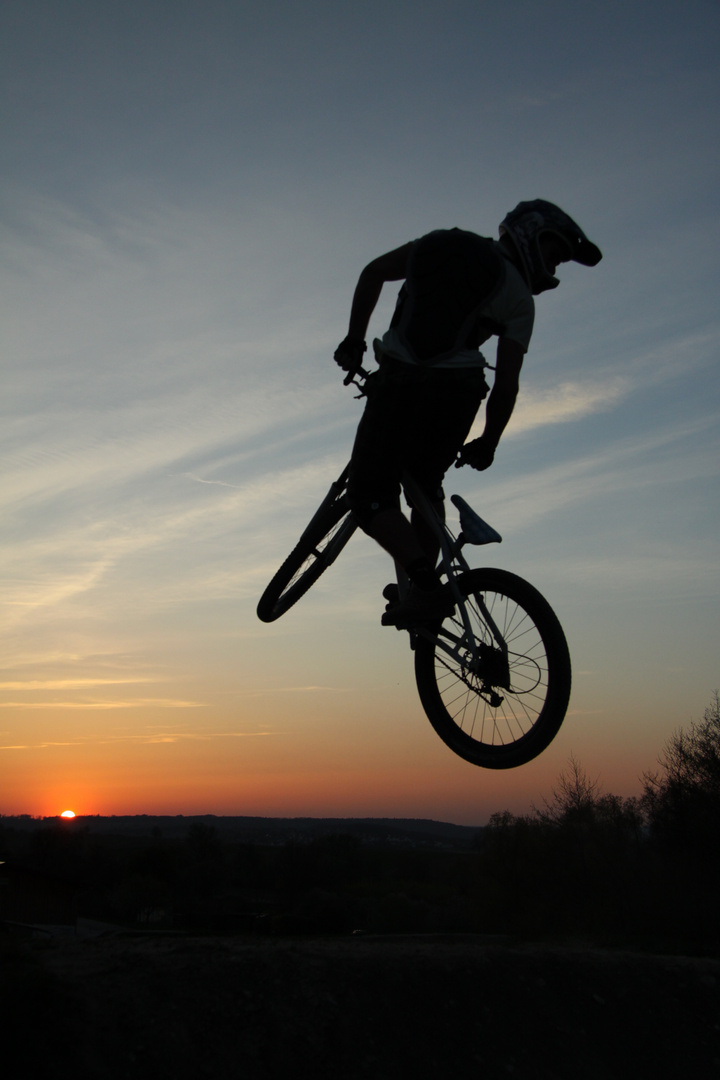 Bikepark Gomaringen, Abendsonne, wunderschön