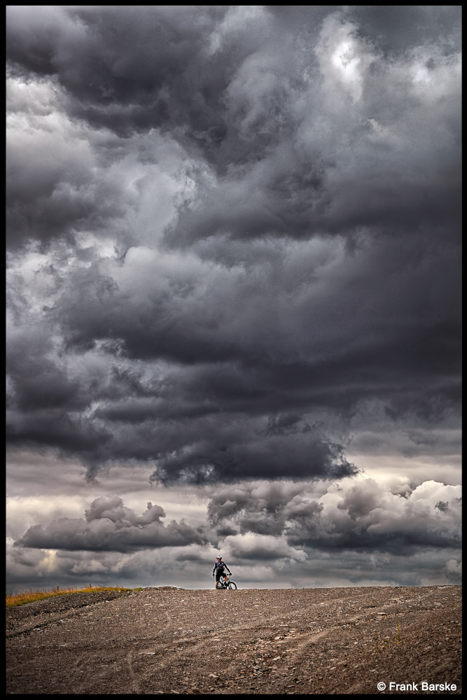 Biker auf der Halde