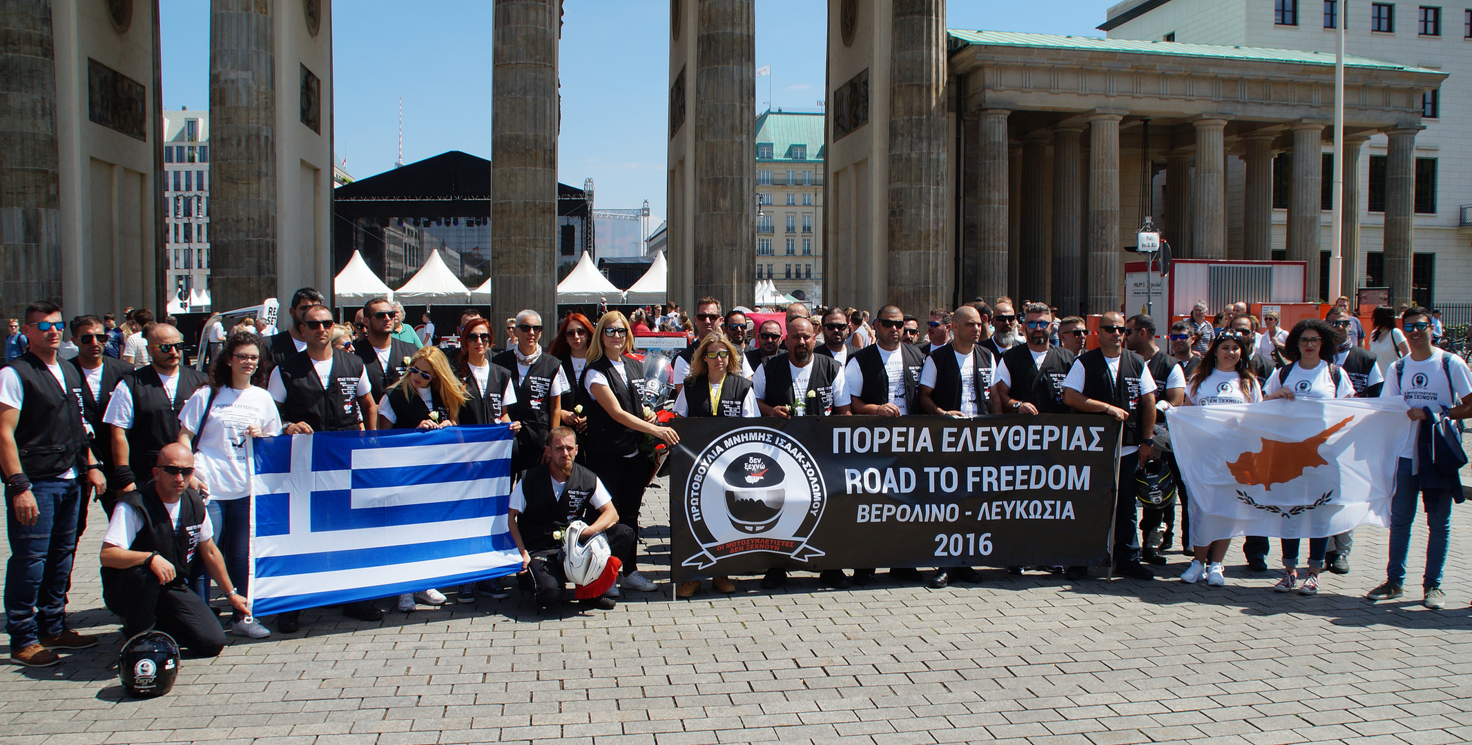 Biker für die Einheit Zyperns