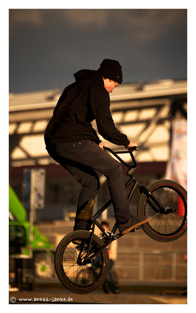 Biker im Frankfurter Ostend