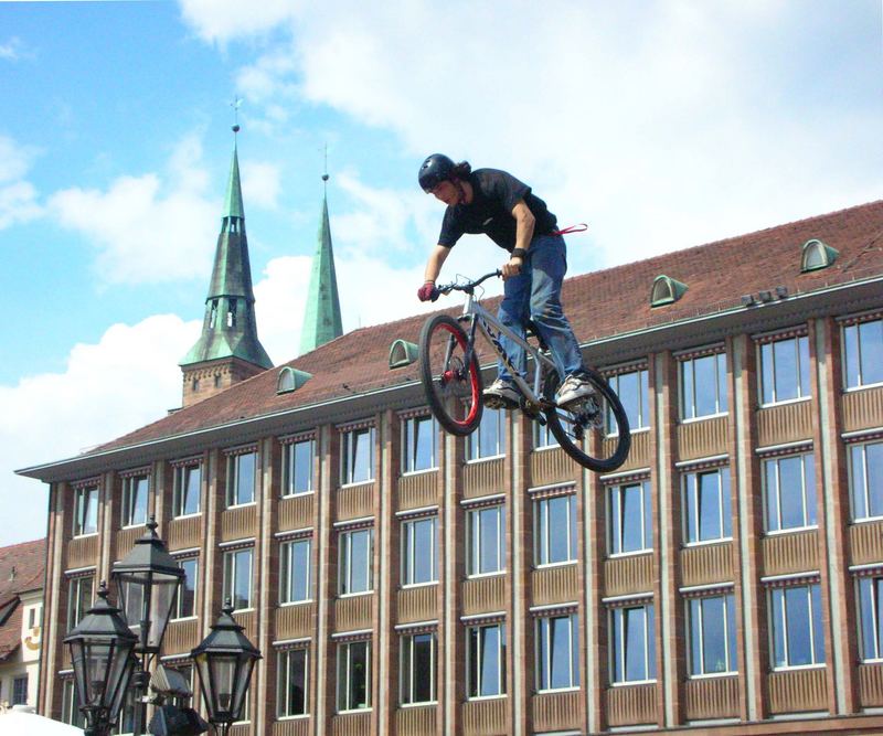 biker in action