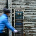 biker in market