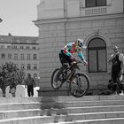 Biker jump down stairs at Zürich  Theater (2)