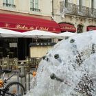 Bikerpause in Beaune am "Petite Place Carnot"  