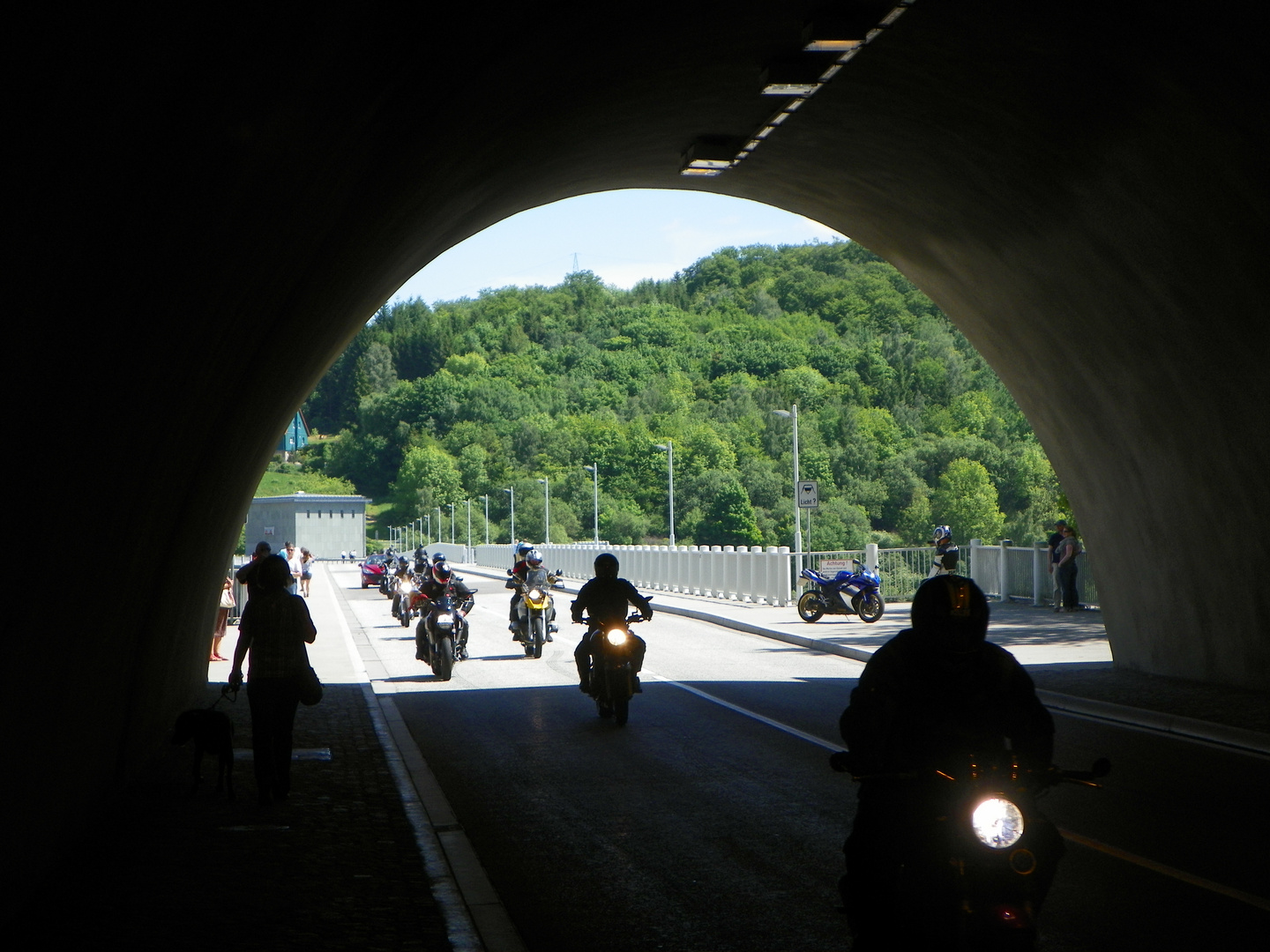 Bikertreffen zu Pfingsten - Highlight Tunneldurchfahrt an der Rappbodetalsperre