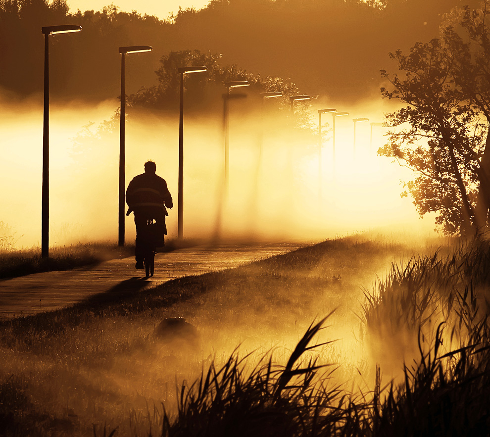 biking into the light