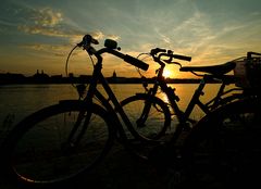 biking the sunset