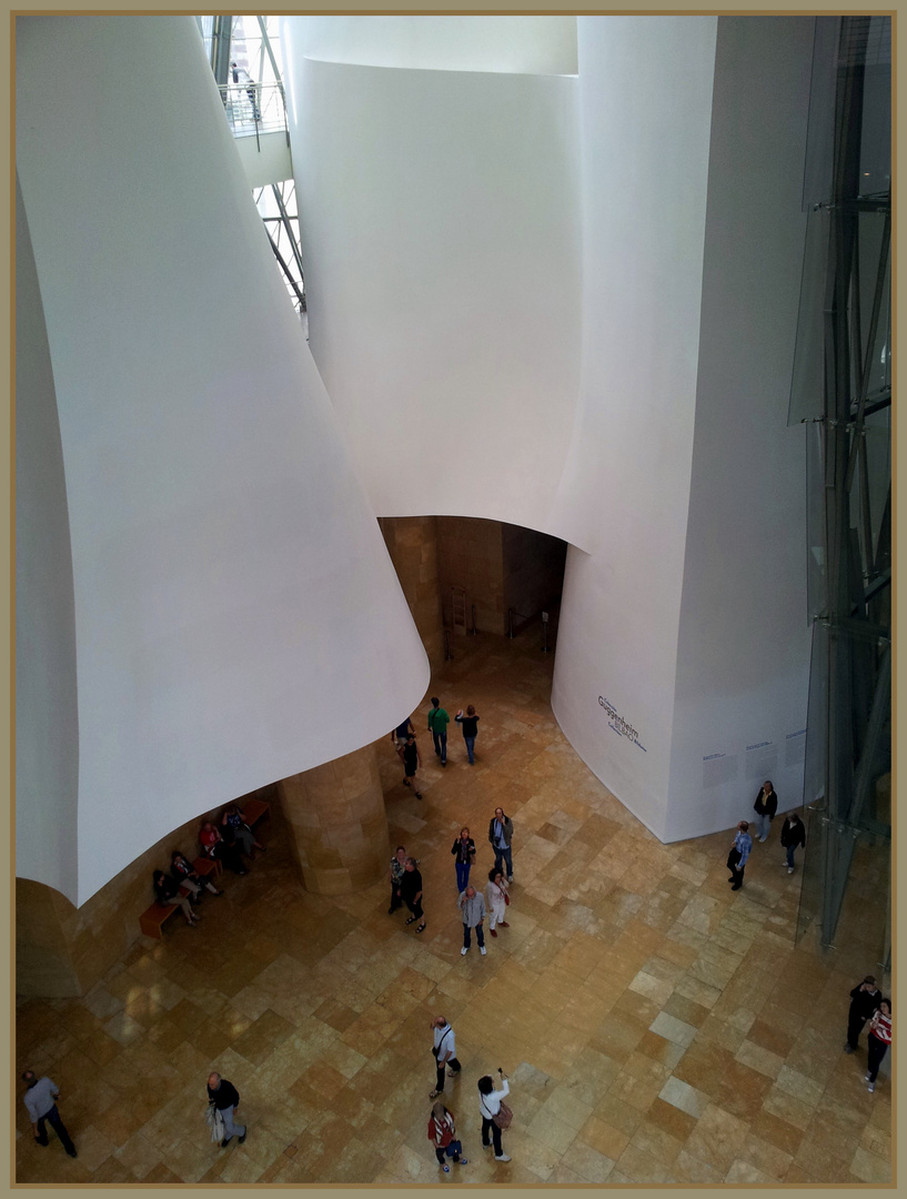 Bilbao Guggenheim, Eingangsbereich aus der Vogelperspektive