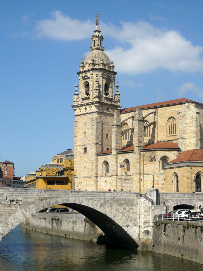 Bilbao, Puente e iglesia de San Antón, marzo 2009