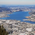 Bilderbuch-Blick vom eiskalten Wallberg am Tegernsee...