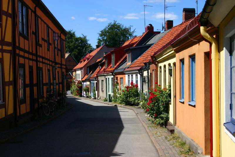 Bilderbuchstraße in Ystad