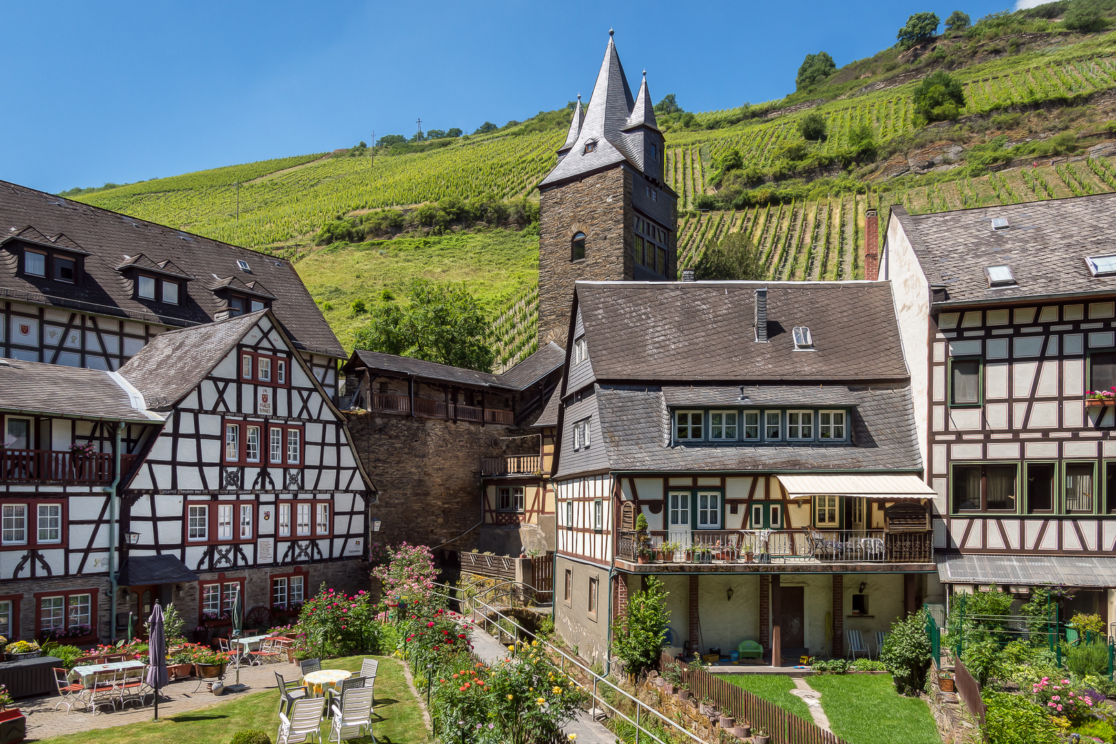 Bilderbuchwetter in Bacharach / Rhein