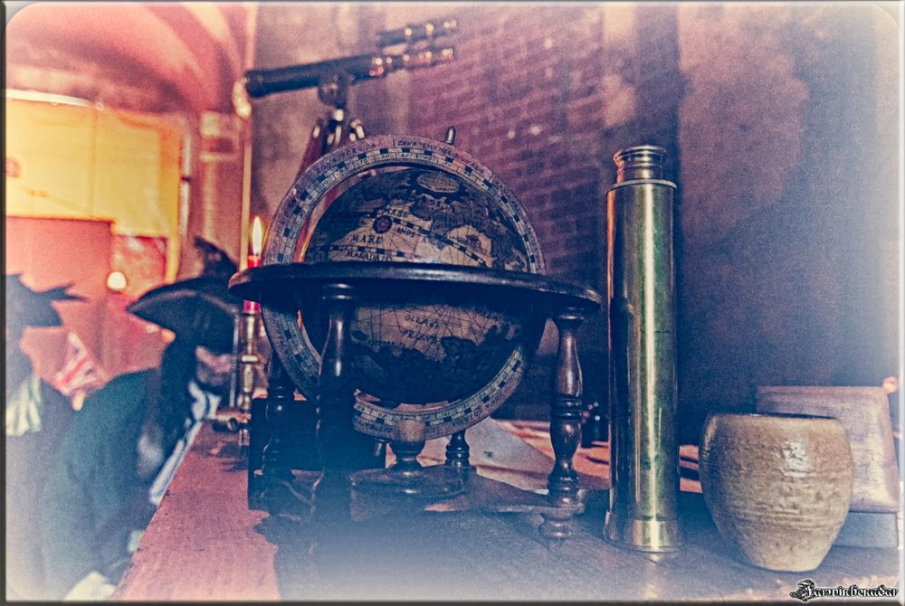 Billy Bones Schreibtisch Foto & Bild szene, historisch verkleidet