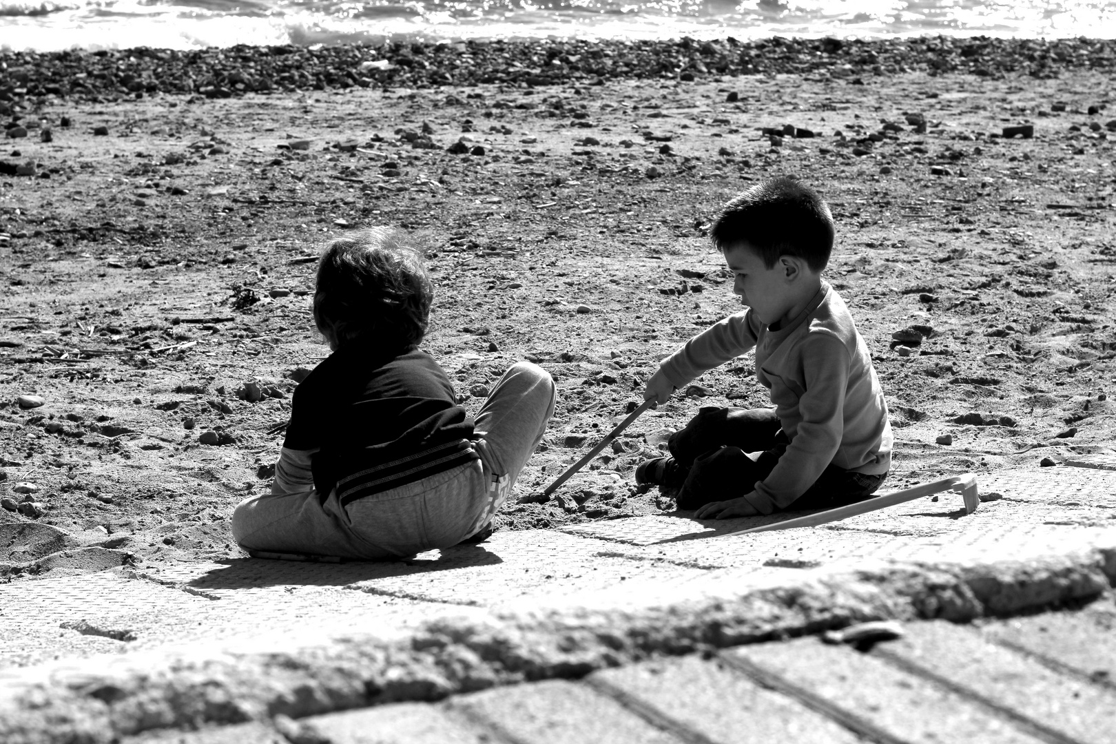 Bimbi in spiaggia