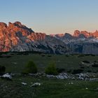 Bin wieder da, mit einem Abendleuchten in den Sextener Dolomiten und den Drei Zinnen...