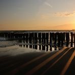 BIN WIEDER DA. Sonnenuntergang am Strand von Zouteland (Zeeland) Holland.