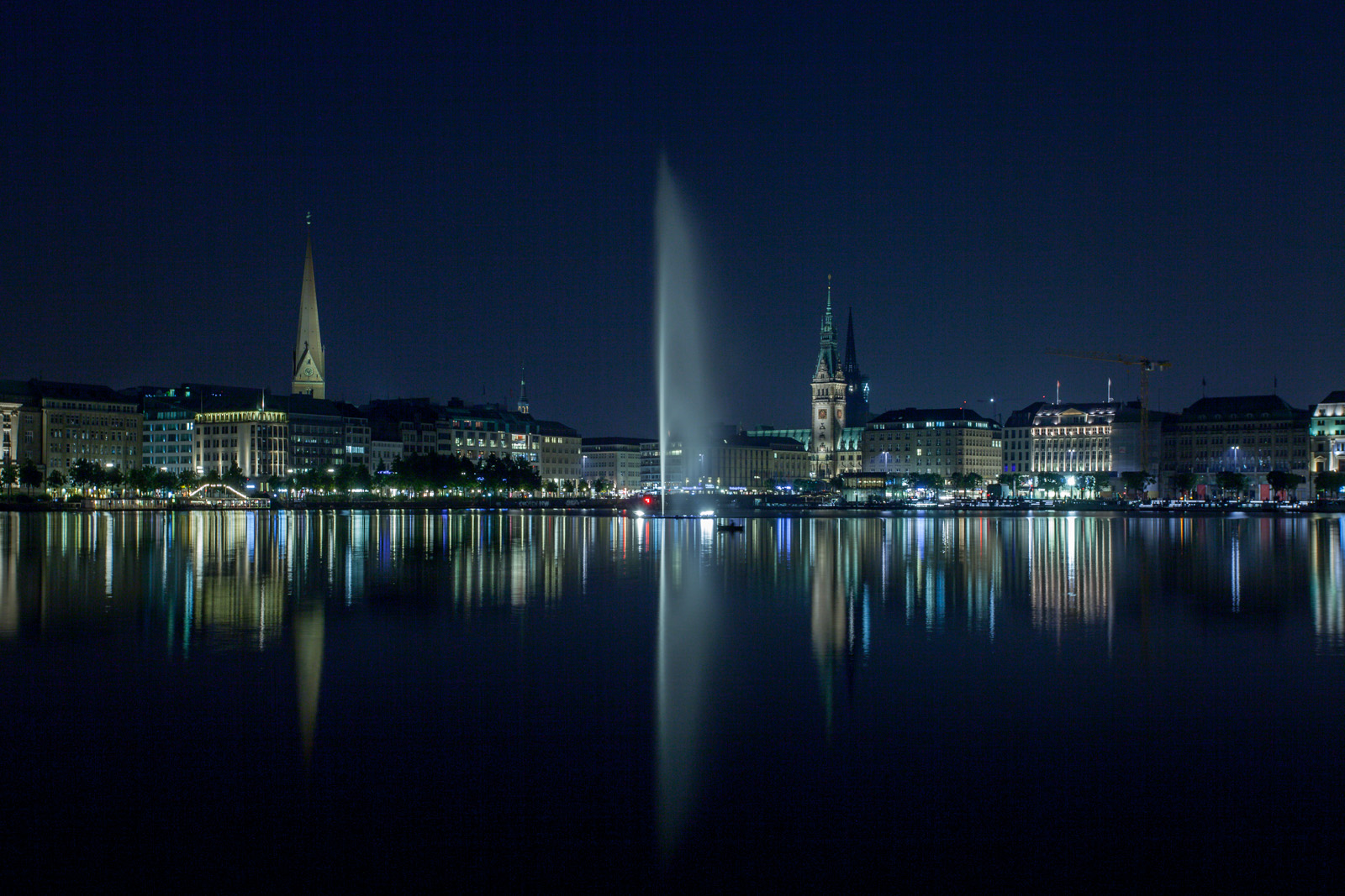 Binnenalster bei Nacht 2