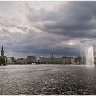 Binnenalster mit Wolken