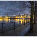 Binnenalster zur Blauen Stunde