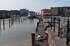 Binnenhafen von Husum in der Mittagspause