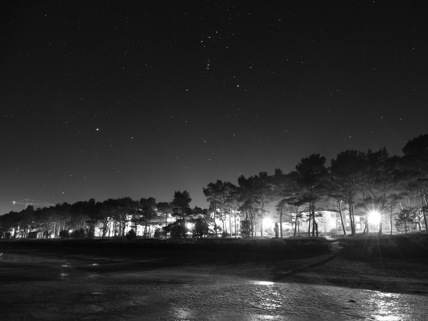 Binzer Promenade bei Nacht