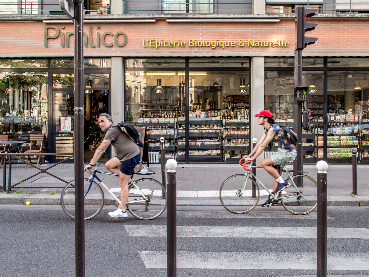 bio, vélo, feu vert