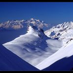 Bis hin zum Mont Blanc