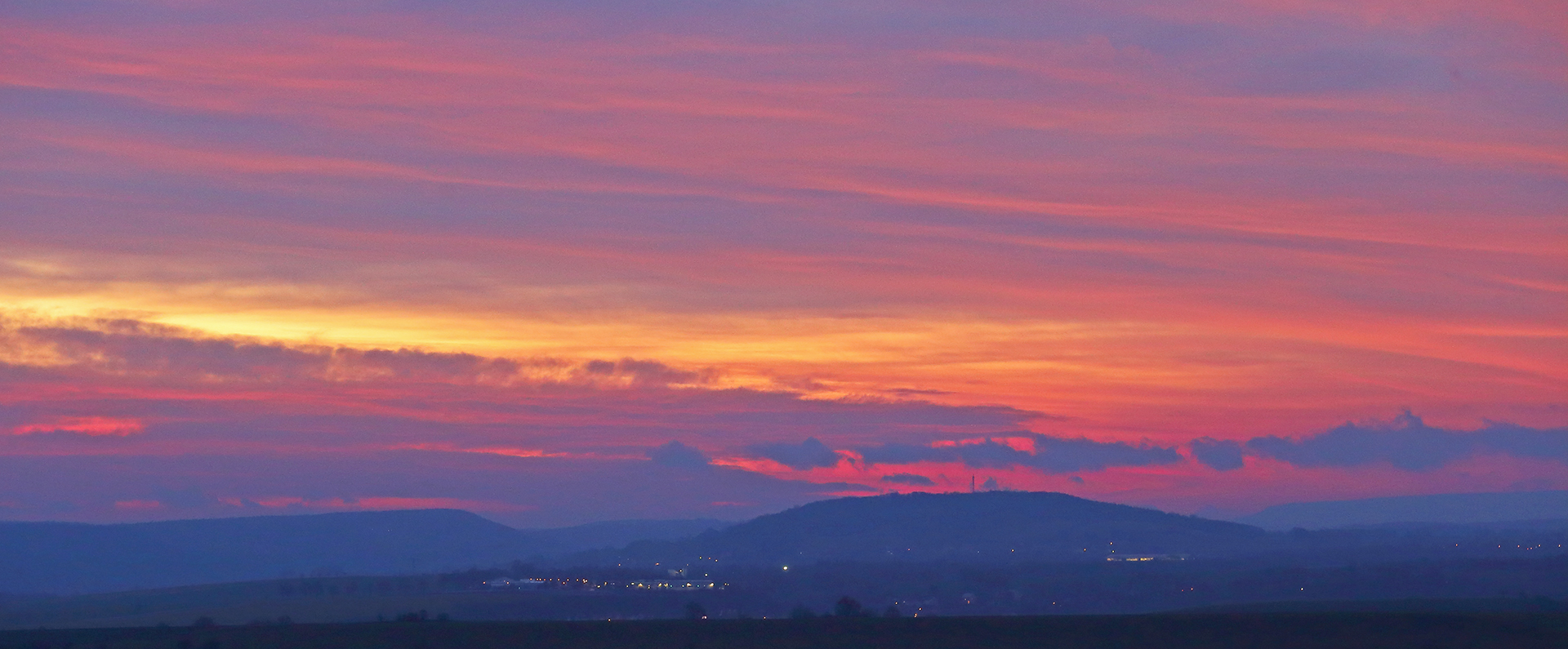 Bis zum Sonnenaufgang war es gestern morgen noch eine halbe Stunde...