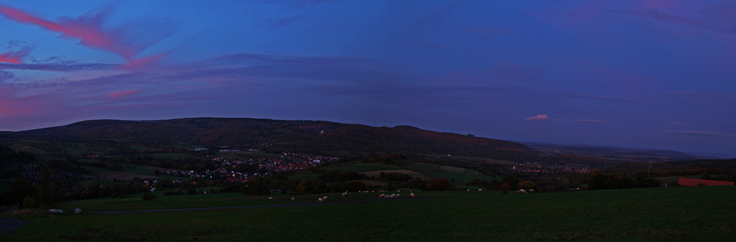 Bischofsheim / Rhön zur blauen Stunde