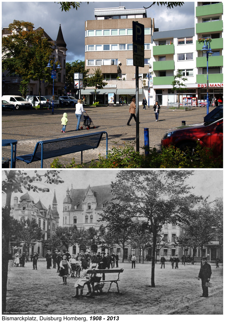 Bismarck-Platz, Homberg Heute und Gestern
